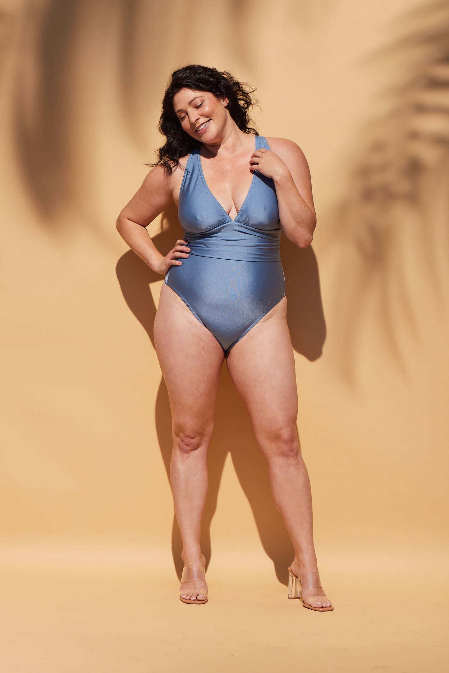 Shirred halter one piece - Riva