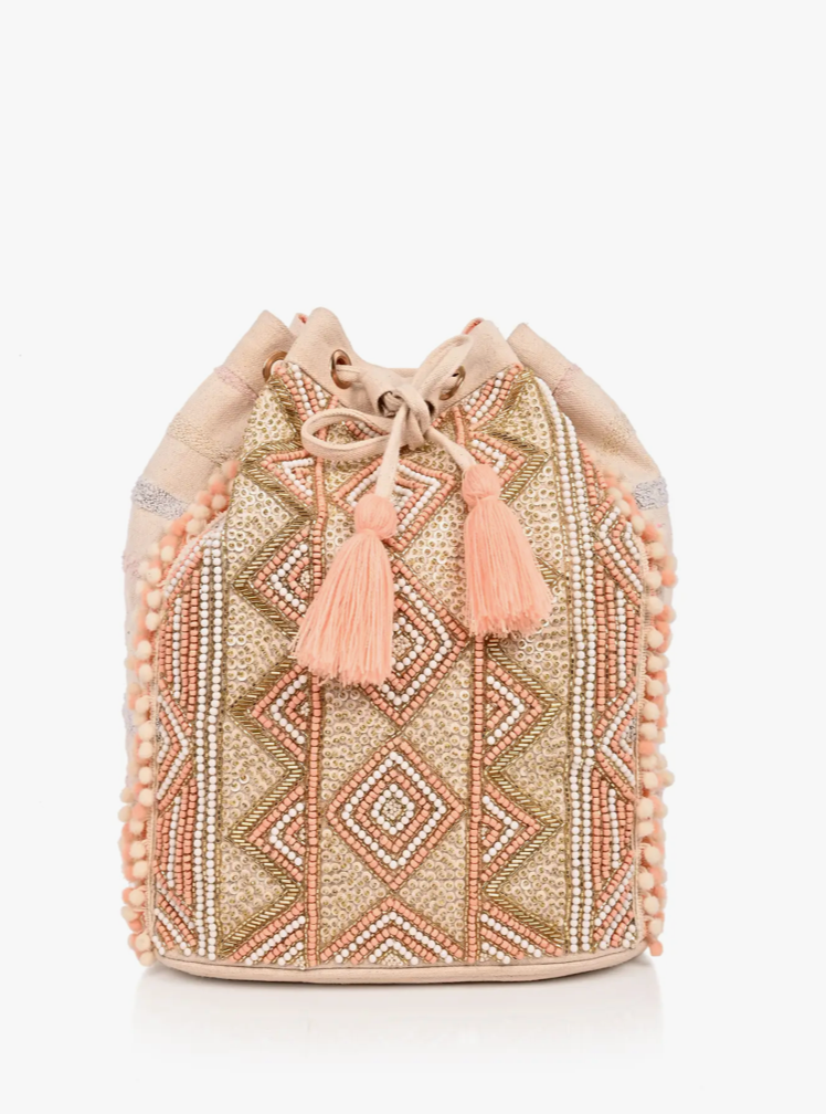 Rose Gold Embellished Backpack