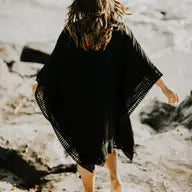 Black Georgina short caftan