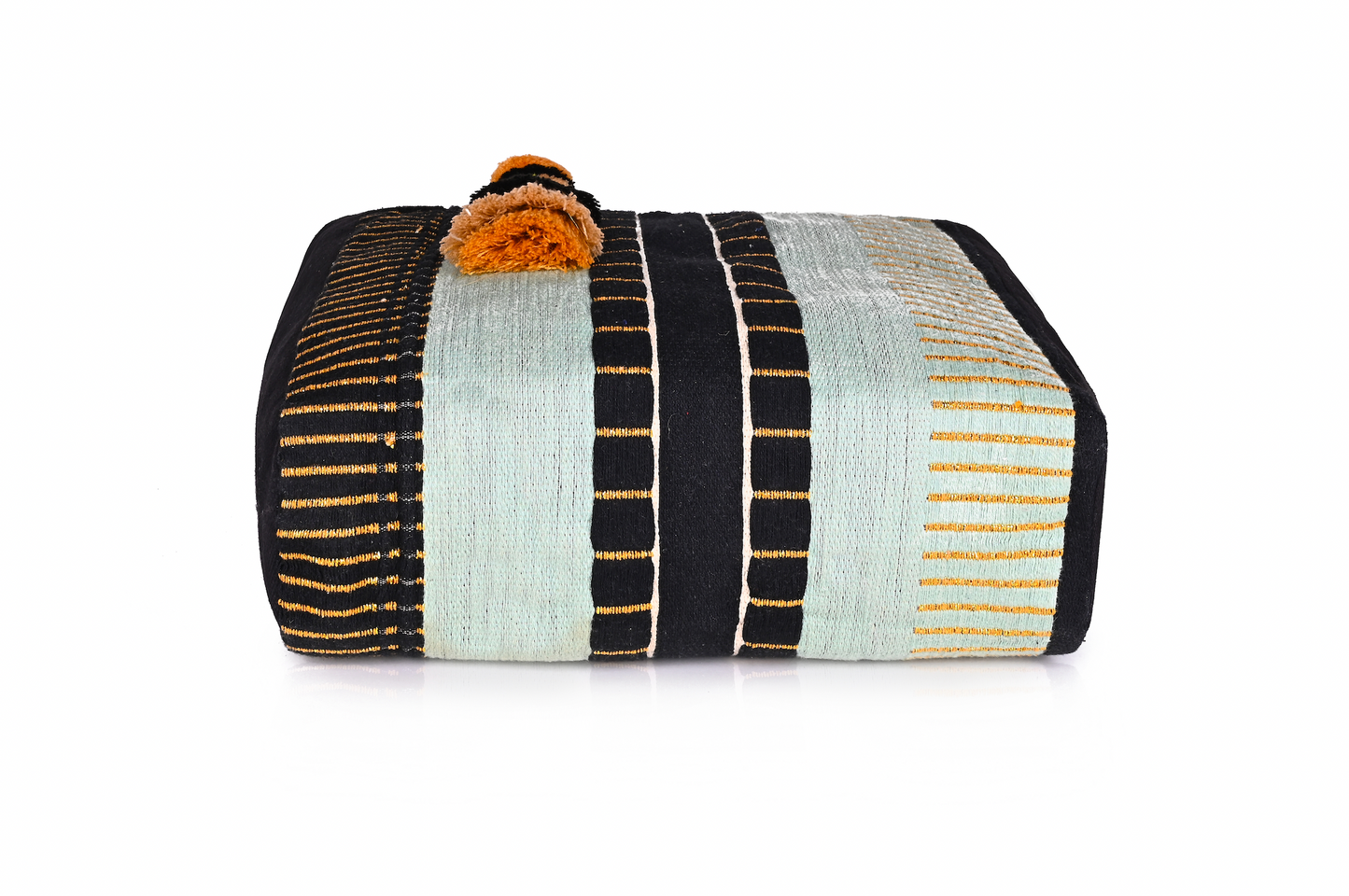 Minty Metallic Striped Tote
