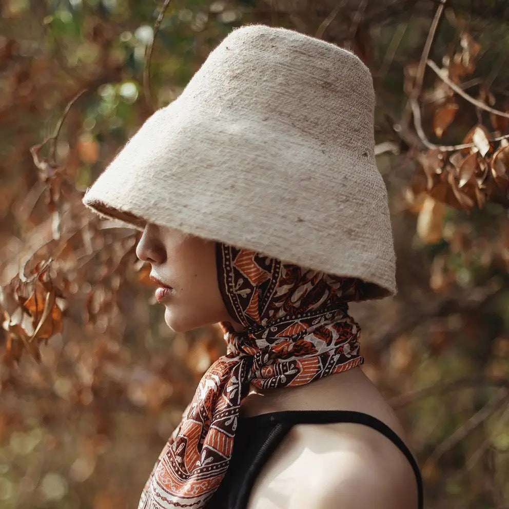 NAOMI Jute Bucket Hat - Beige