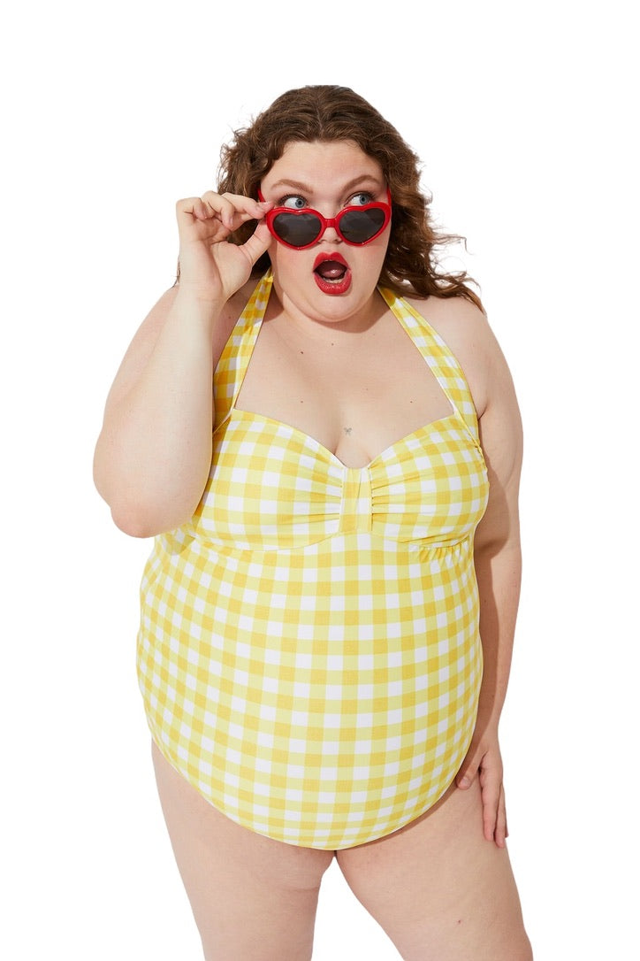 Yellow Gingham Turner one piece