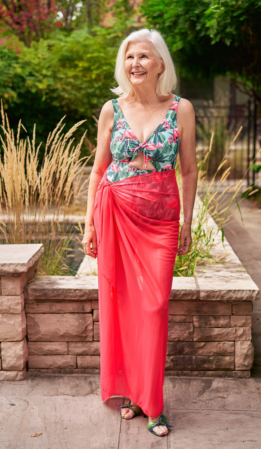 Flamingo Peek-A-Boo-One Piece – Bathing Belle Swimwear