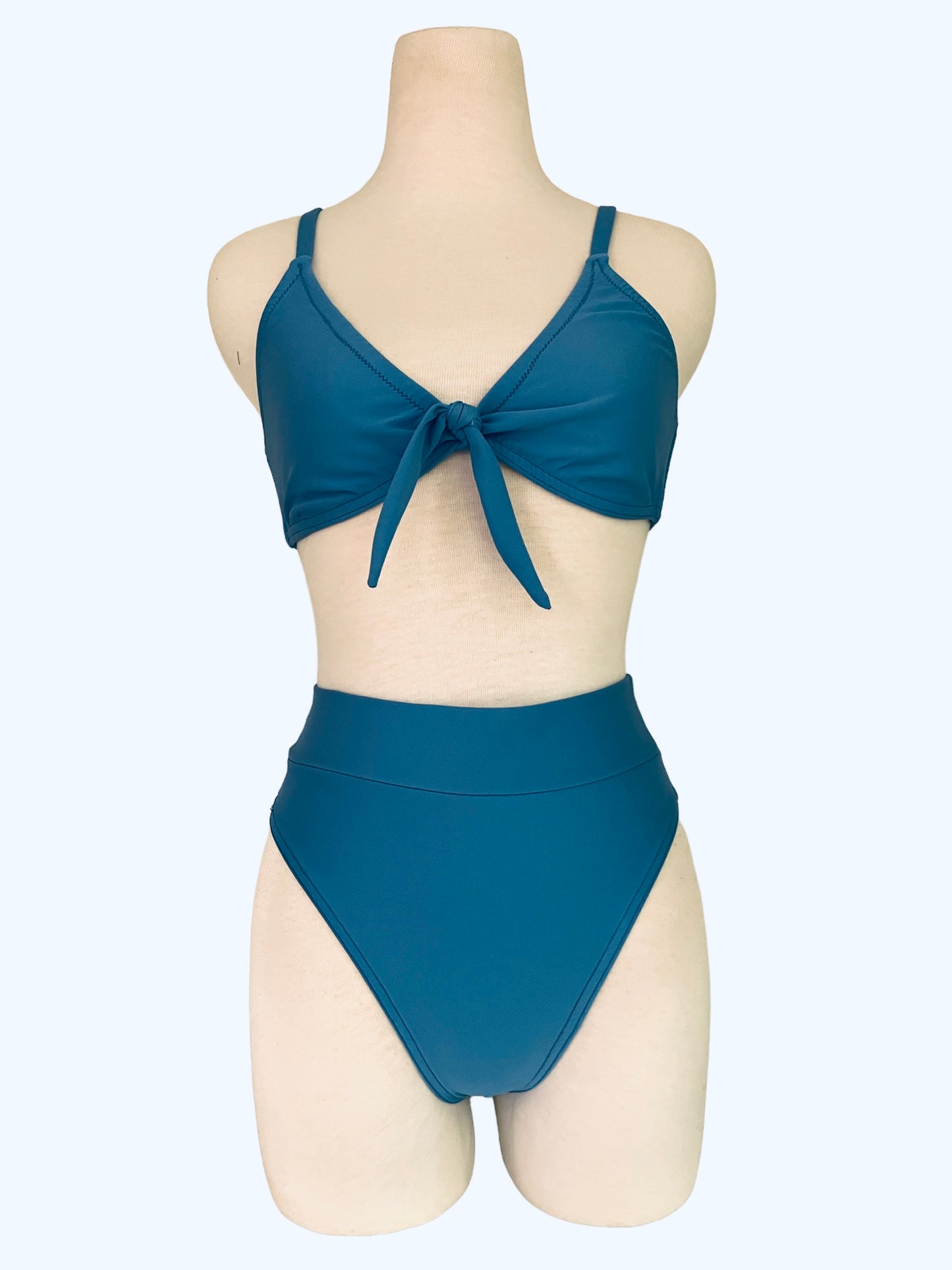 Blue Belle bra top and high cut waistband bottom